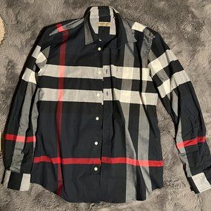Authentic Burberry check button up shirt